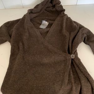 NWOT Betabrand Black Sheep Wrap Sweater Size S/M